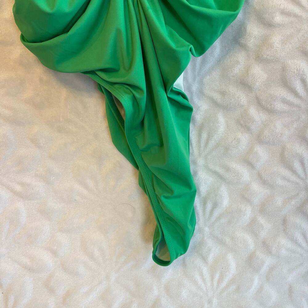 Pretty Little Things Bright Green Swimsuit with Bead Accents Sz 18